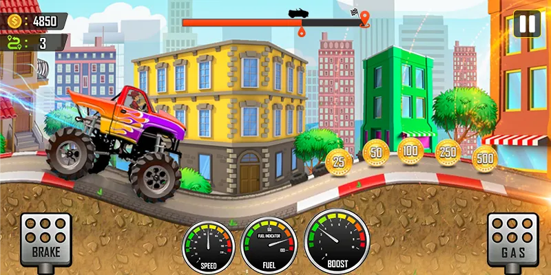 Racing the Hill [MOD: безлимитные деньги и мощные машины] Screenshot 1