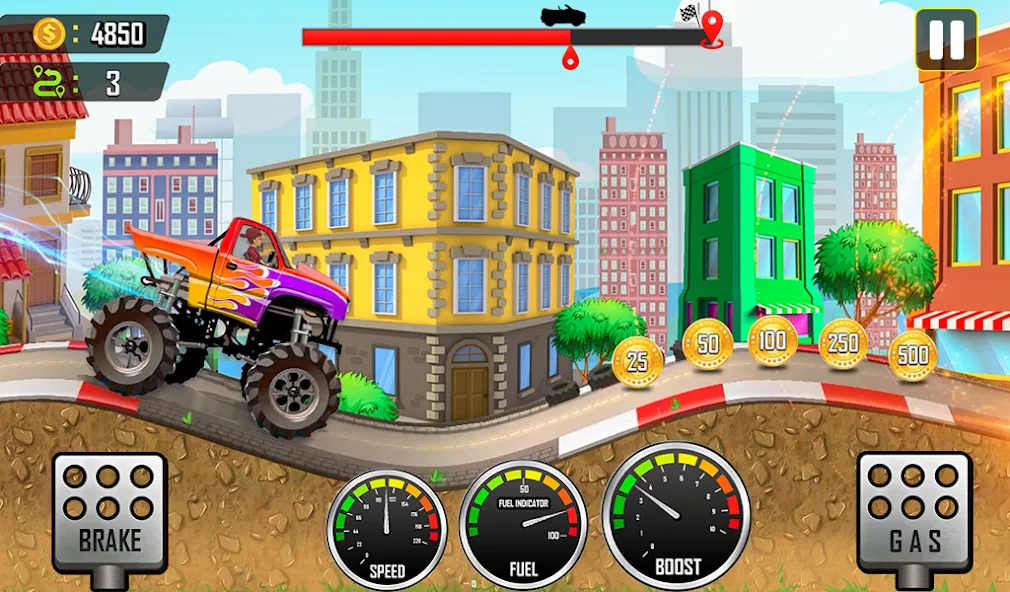 Racing the Hill [MOD: безлимитные деньги и мощные машины] Screenshot 5