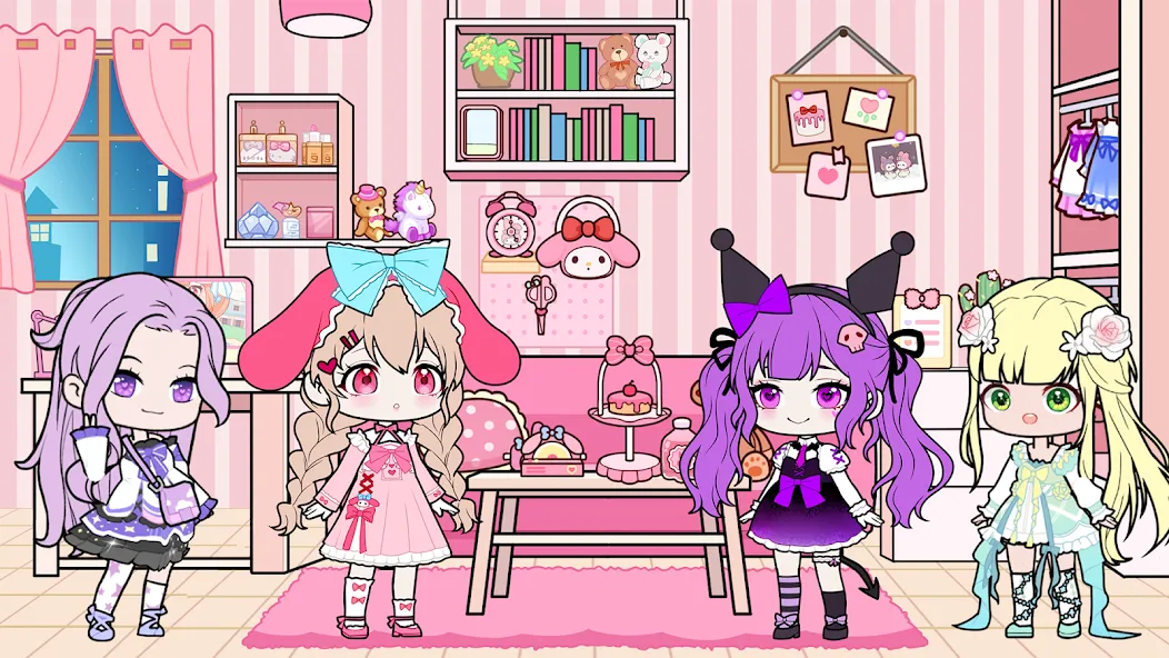 YOYO Doll School life Dress up [MOD: безлимитные деньги и все наряды] Screenshot 2