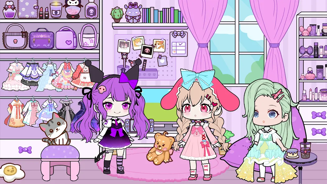 YOYO Doll School life Dress up [MOD: безлимитные деньги и все наряды] Screenshot 4
