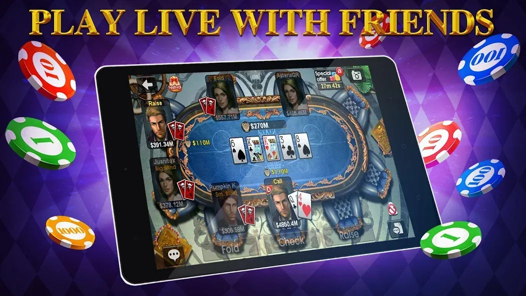 DH Texas Poker - Texas Hold'em [MOD: безлимитные фишки и всё открыто] Screenshot 4