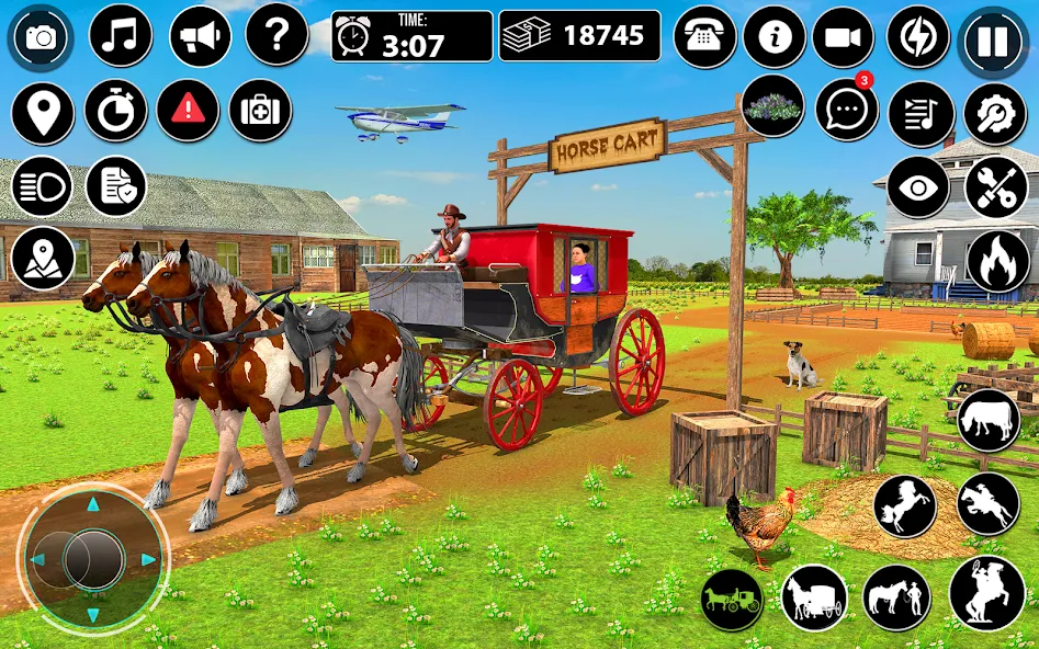 Horse Cart Taxi Transport Game [MOD: безлимитные деньги и транспорт] Screenshot 4