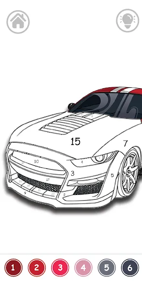 Cars Color By Number [MOD: все раскраски разблокированы] Screenshot 1
