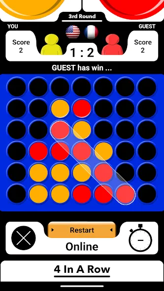4 In A Row Board Game [MOD: безлимитные ходы и открыты все уровни] Screenshot 1
