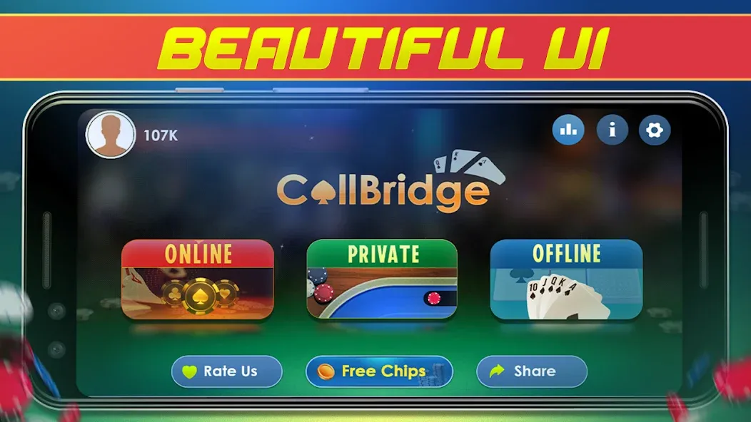 Call Bridge Card Game - Spades [MOD: безлимитные монеты и подсказки] Screenshot 5