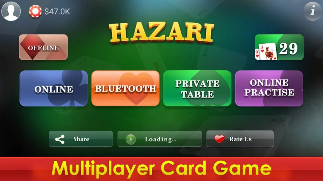 Hazari - 1000 Points Card Game [MOD: безлимитные монеты и бонусы] Screenshot 2