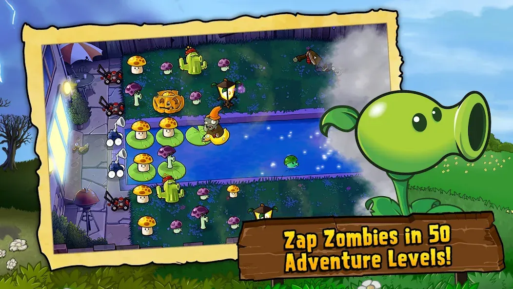 Plants vs. Zombies™ [MOD: безлимитные солнца и открыты все растения] Screenshot 1