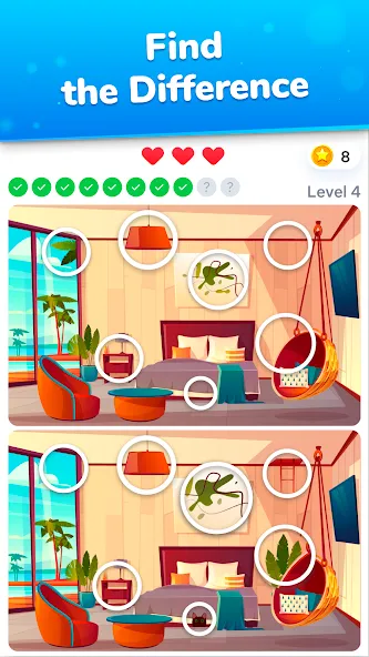 Differences - find &amp; spot them [MOD: без рекламы и подсказки доступны] Screenshot 1