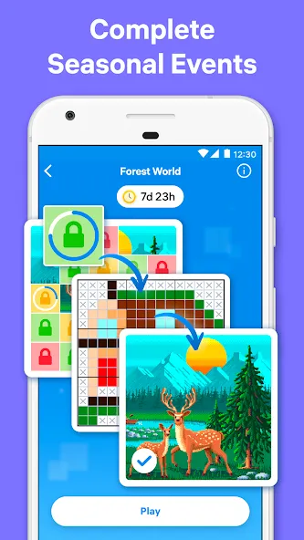 Nonogram Color - Logic Puzzle [MOD: без рекламы и все уровни открыты] Screenshot 3