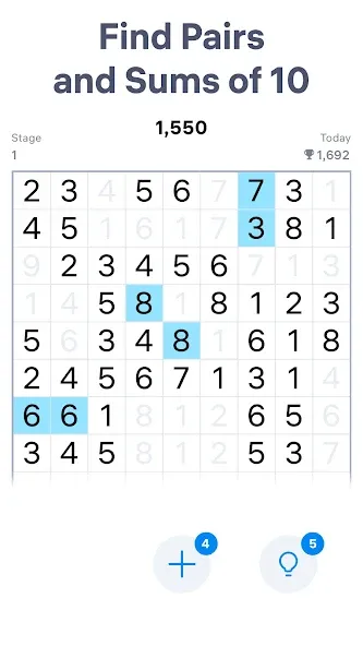 Number Match - Number Games [MOD: без рекламы и бесконечные подсказки] Screenshot 1