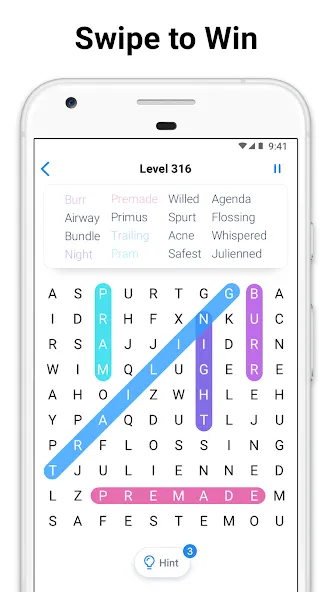 Word Search - crossword puzzle [MOD: без рекламы и подсказки доступны] Screenshot 3