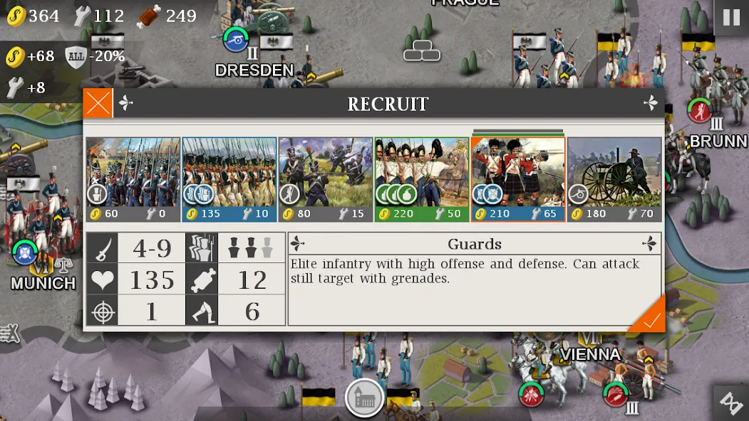 European War 4 : Napoleon [MOD: безлимитные деньги и все генералы] Screenshot 2