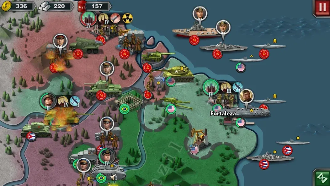 World Conqueror 3-WW2 Strategy [MOD: безлимитные деньги и войска] Screenshot 1