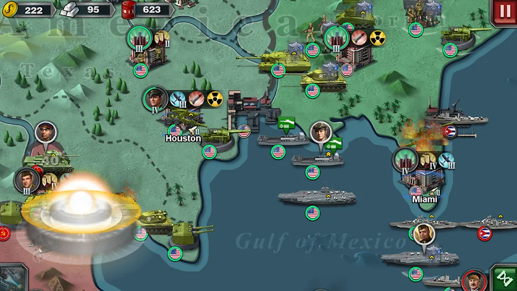 World Conqueror 3-WW2 Strategy [MOD: безлимитные деньги и войска] Screenshot 3