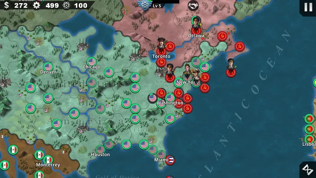 World Conqueror 4-WW2 Strategy [MOD: безлимитные деньги и открыты все уровни] Screenshot 3