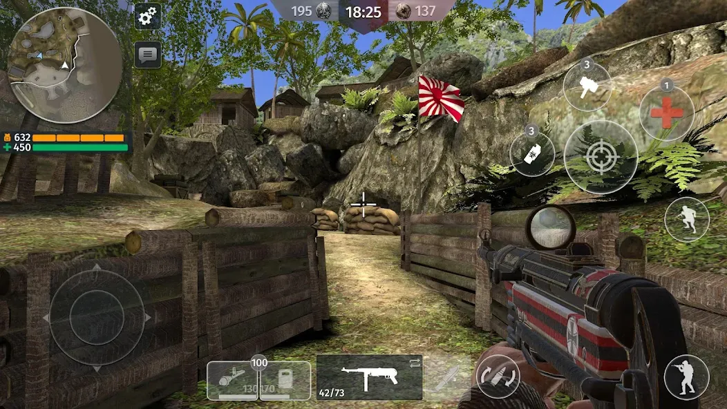 World War 2: Shooting Games [MOD: безлимитные патроны и все оружие] Screenshot 1