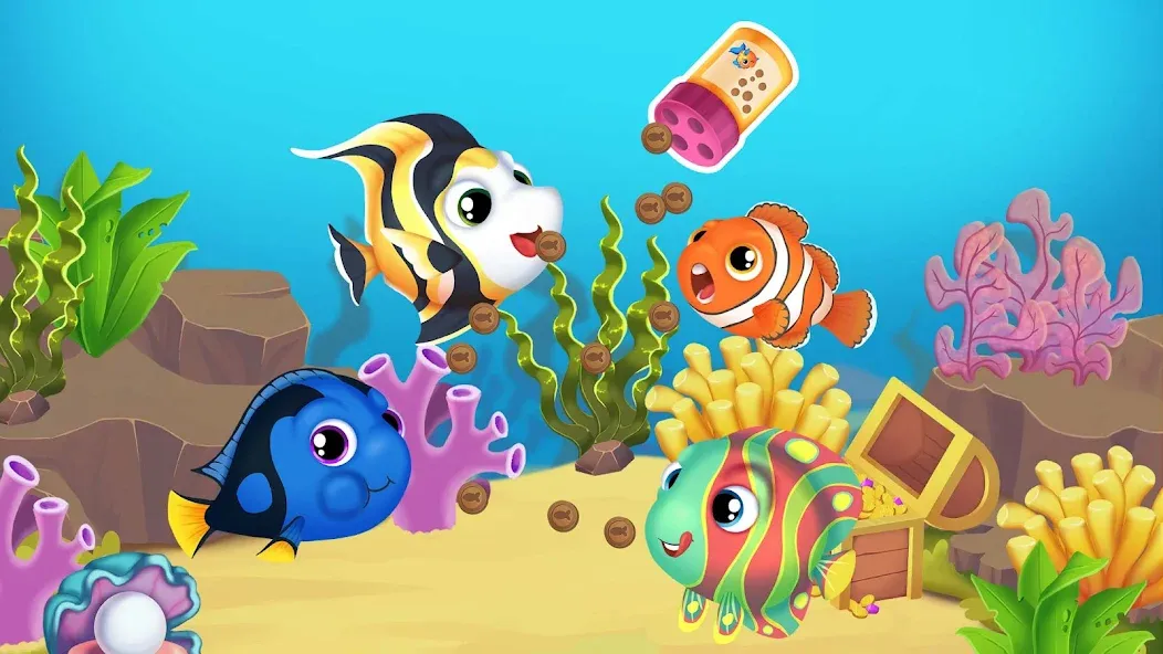 Baby Aquarium - Fish game [MOD: без рекламы и все рыбки открыты] Screenshot 5