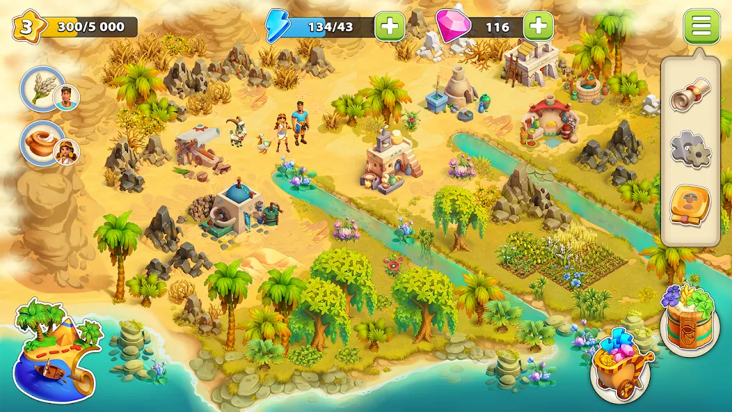 Nile Valley: Farm Adventure [MOD: безлимитные деньги и ресурсы] Screenshot 1