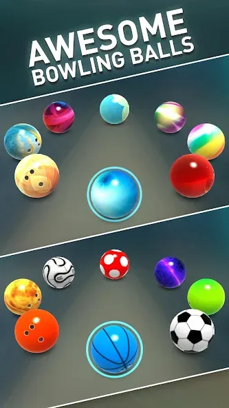 Bowling Game 3D [MOD: безлимитные монеты и все шары открыты] Screenshot 2