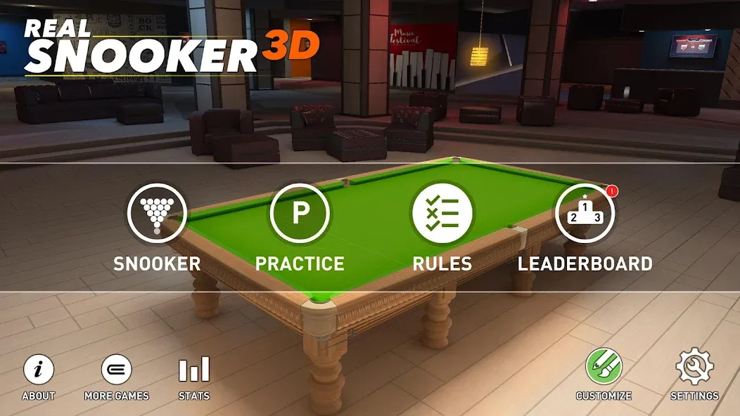 Real Snooker 3D [MOD: без рекламы и разблокированы столы] Screenshot 5