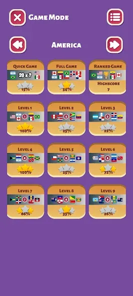 Country Flags World Quiz Game [MOD: открыты все флаги и уровни] Screenshot 2