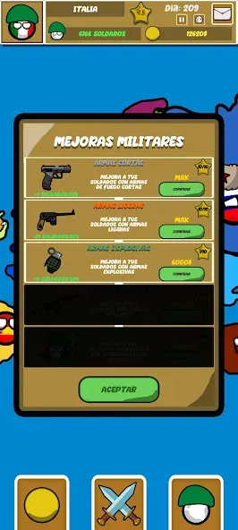 Countryballs Continental War [MOD: безлимитные ресурсы и полная карта] Screenshot 4