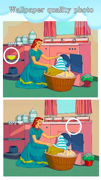 Differences: Spot a Difference [MOD: подсказки без ограничений и все уровни открыты] Screenshot 2