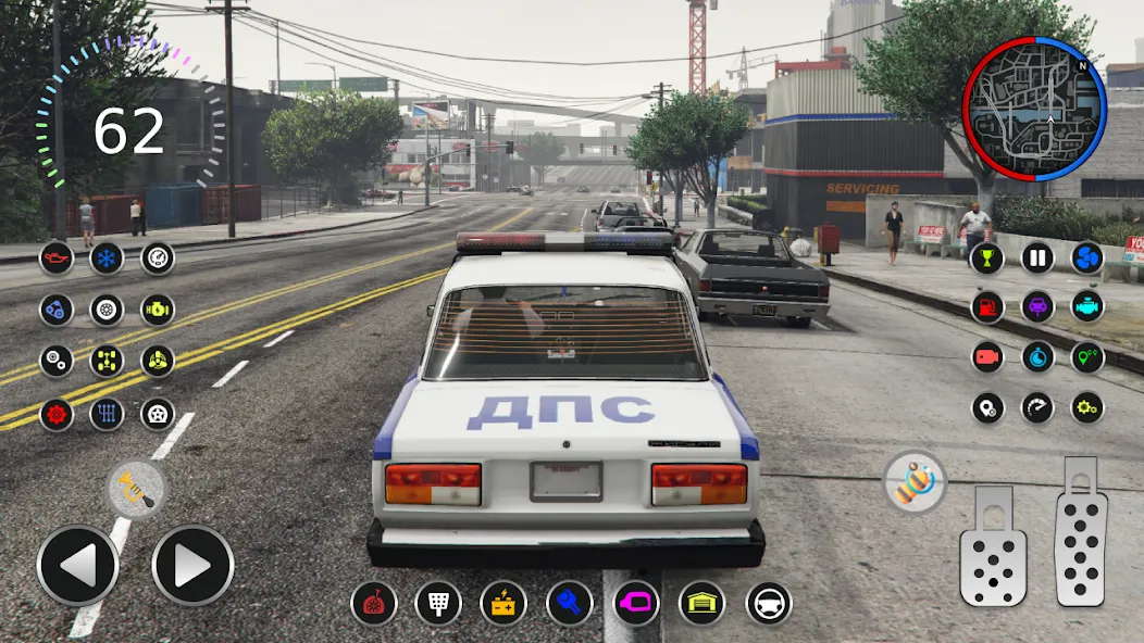 Police Car Riders: VAZ 2107 [MOD: безлимитные деньги и топливо] Screenshot 2