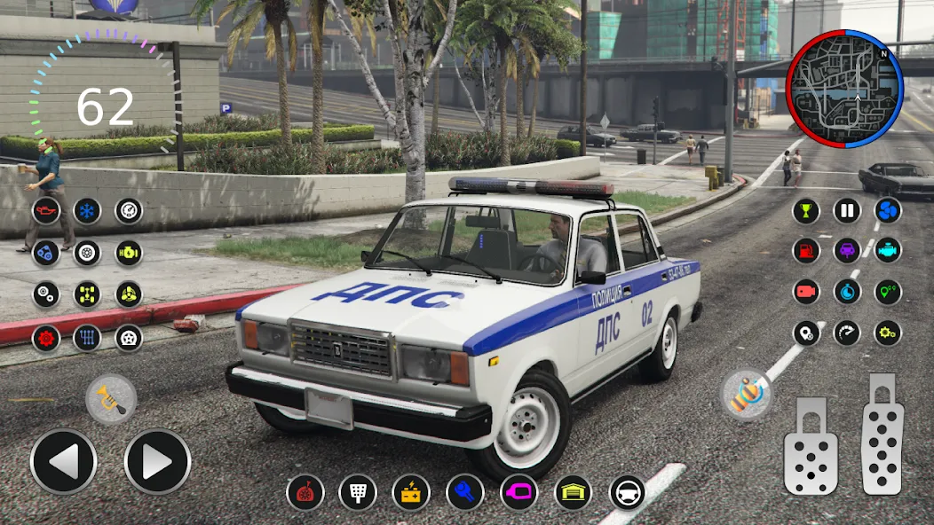 Police Car Riders: VAZ 2107 [MOD: безлимитные деньги и топливо] Screenshot 4