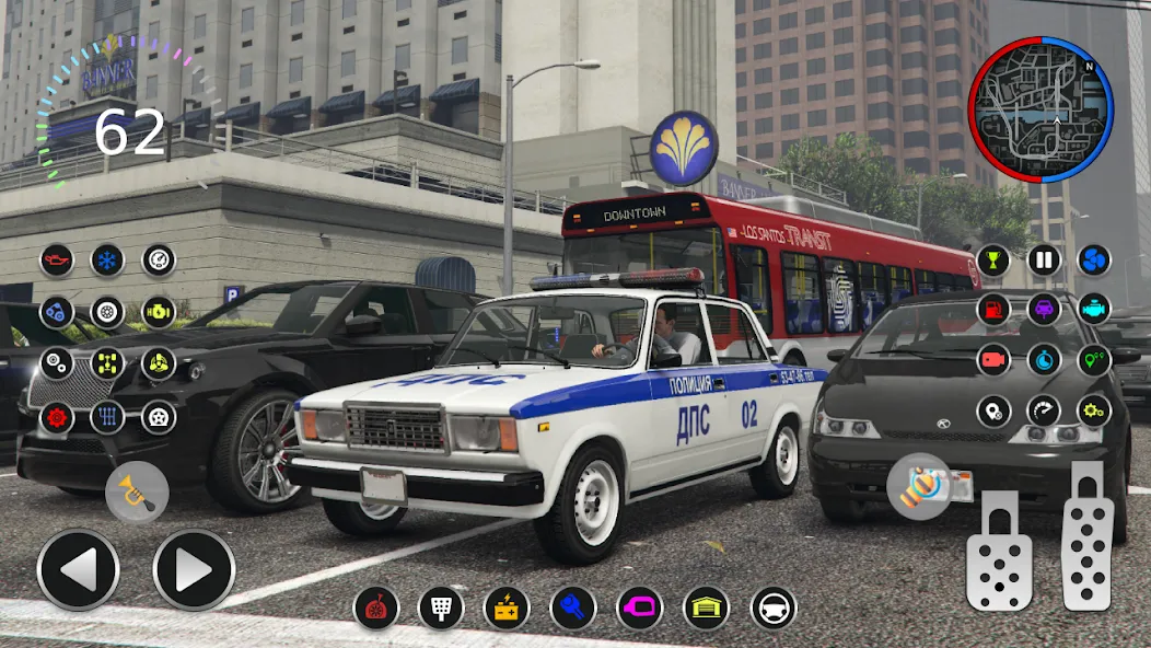 Police Car Riders: VAZ 2107 [MOD: безлимитные деньги и топливо] Screenshot 5