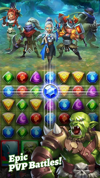 Dragon Strike: Puzzle RPG [MOD: безлимитные ресурсы и усиленные драконы] Screenshot 3