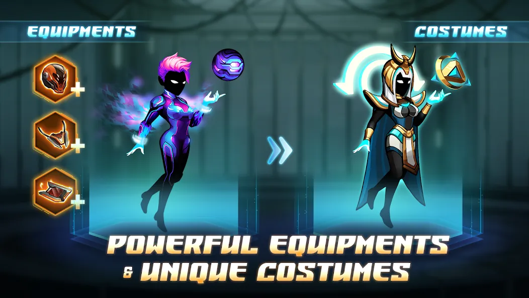 Cyber War: Offline Fantasy RPG [MOD: безлимитные деньги и ресурсы] Screenshot 2