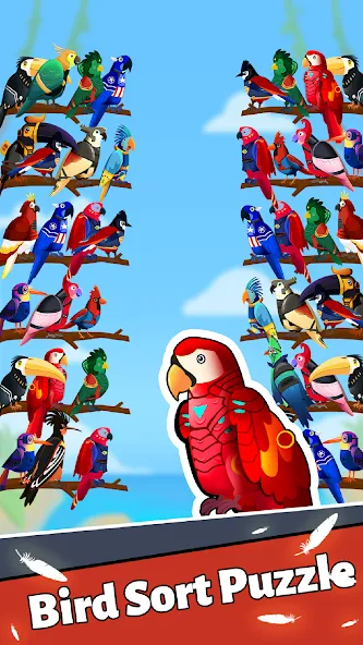 Bird Puzzle - Color Game [MOD: без рекламы и все уровни открыты] Screenshot 3