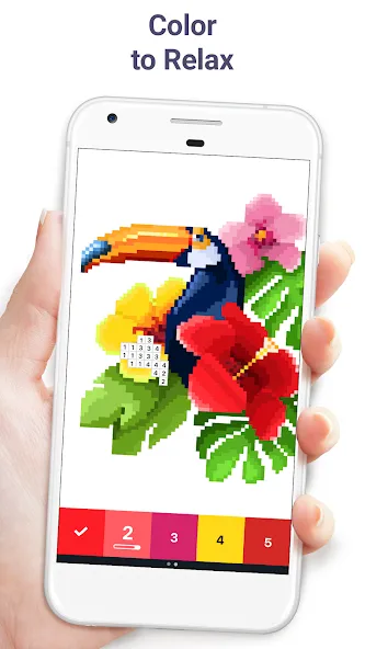 Pixel Art - Color by Number [MOD: разблокированы все пиксельные рисунки] Screenshot 1