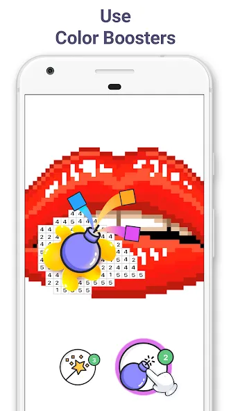 Pixel Art - Color by Number [MOD: разблокированы все пиксельные рисунки] Screenshot 5