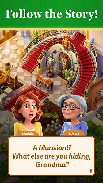 Merge Mansion [MOD: бесконечные монеты и энергия] Screenshot 3