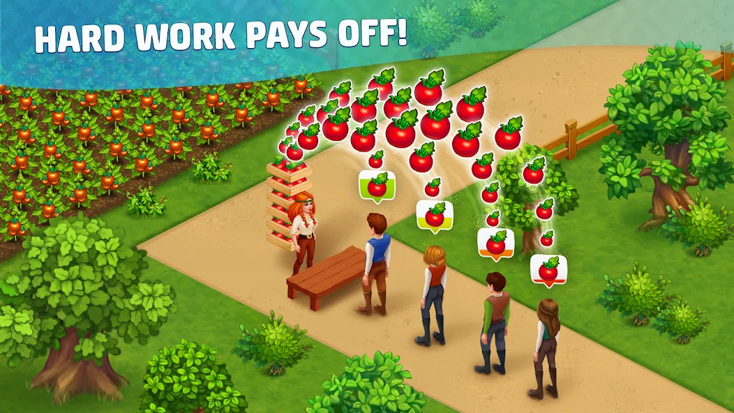 Harvest Land [MOD: безлимитные монеты и ускоренное строительство] Screenshot 2
