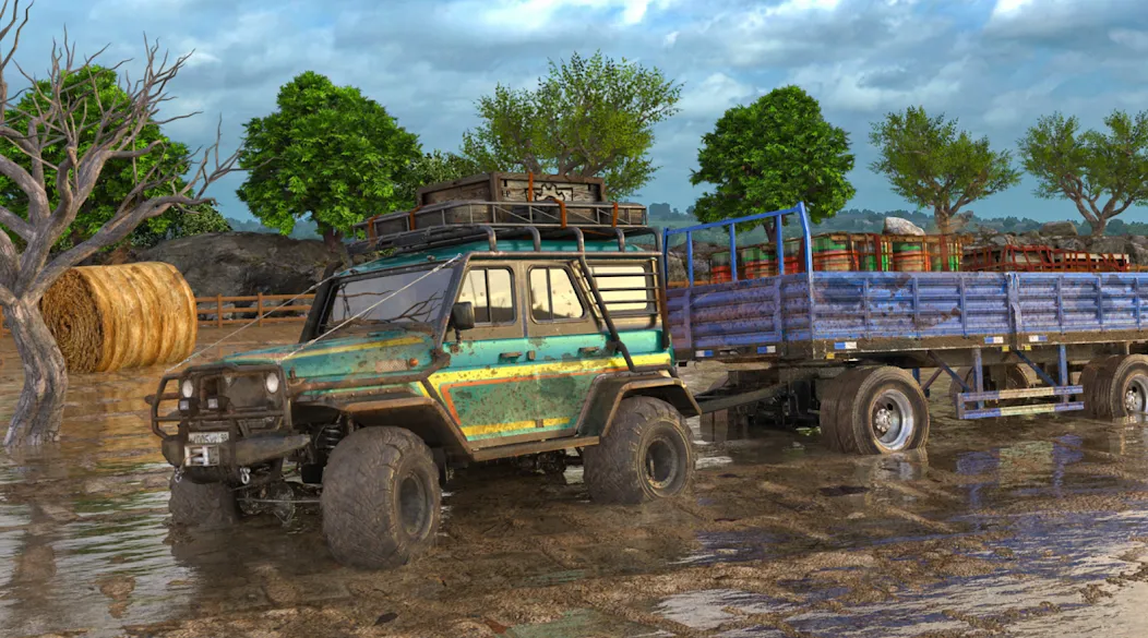 Offroad Mud Truck Driving Sim [MOD: безлимитные деньги и всё открыто] Screenshot 2