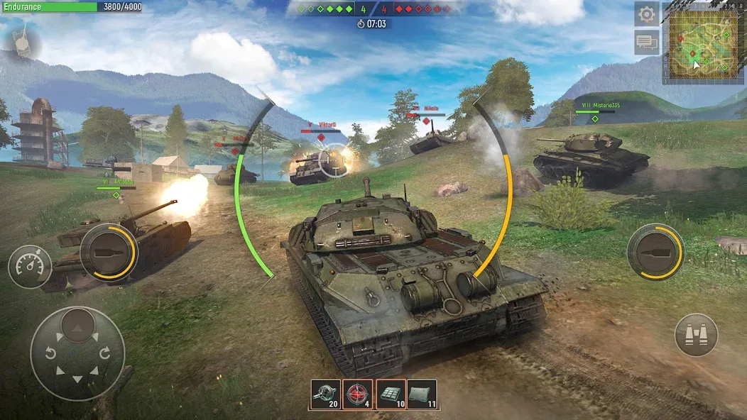 Battle Tanks: Tank Games WW2 [MOD: безлимитные деньги и все танки] Screenshot 5