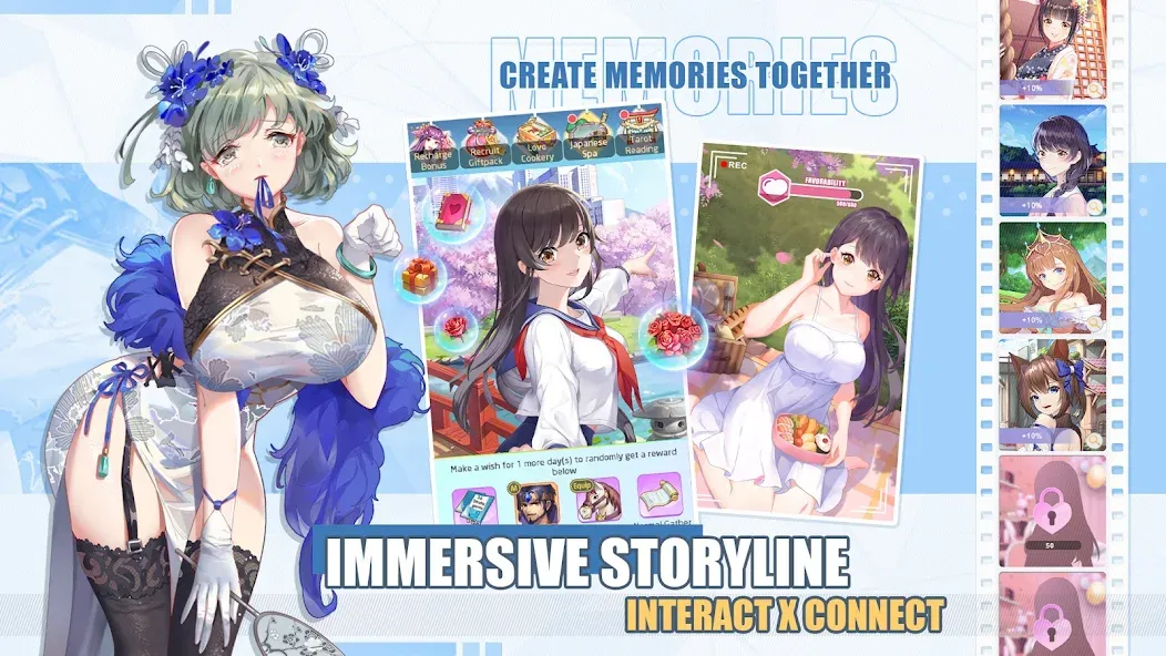 Lost in Paradise:Waifu Connect [MOD: безлимитные ресурсы и алмазы] Screenshot 3