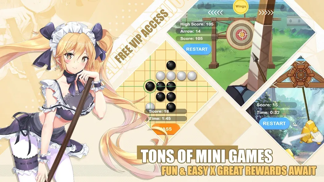 Lost in Paradise:Waifu Connect [MOD: безлимитные ресурсы и алмазы] Screenshot 5