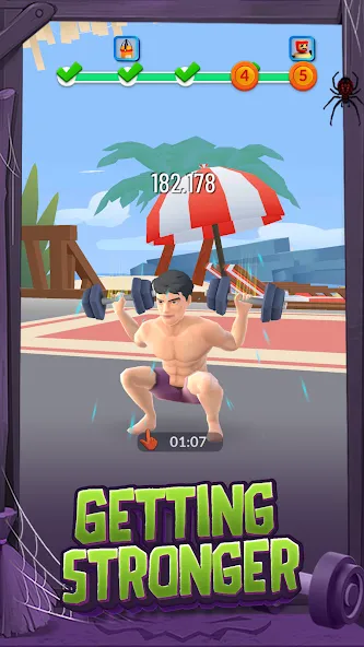 Idle Gym Life: Strong Man [MOD: безлимитные деньги и сила] Screenshot 2