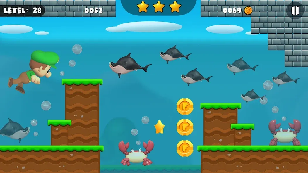 Bob World Adventure 3D [MOD: без рекламы и много монет] Screenshot 3