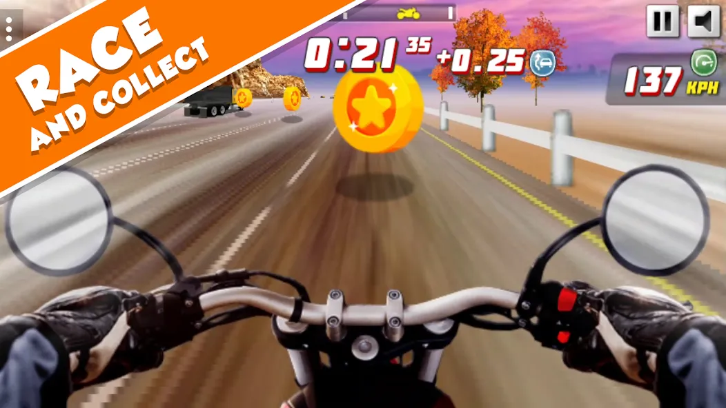 Highway Rider Extreme - 3D Mot [MOD: безлимитные деньги и открыты все мотоциклы] Screenshot 1
