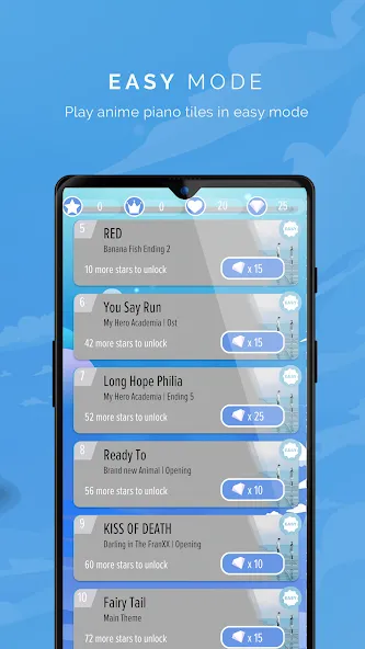 Piano Anime Tiles Music [MOD: без рекламы и открыты все песни] Screenshot 3