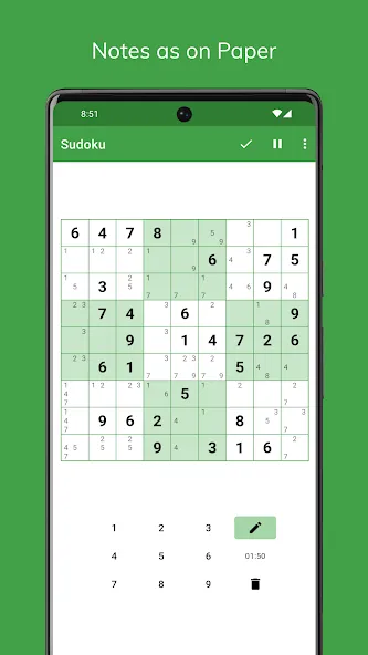 Sudoku [MOD: подсказки и отмена ходов без ограничений] Screenshot 3