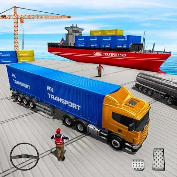 Cargo Transport Truck Driving [MOD: безлимитные деньги и топливо] Screenshot 1