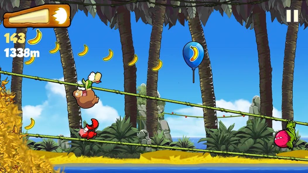 Banana Kong [MOD: безлимитные бананы и открыты все уровни] Screenshot 3
