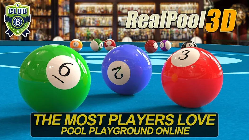 Real Pool 3D Online 8Ball Game [MOD: безлимитные монеты и разблокированные столы] Screenshot 1