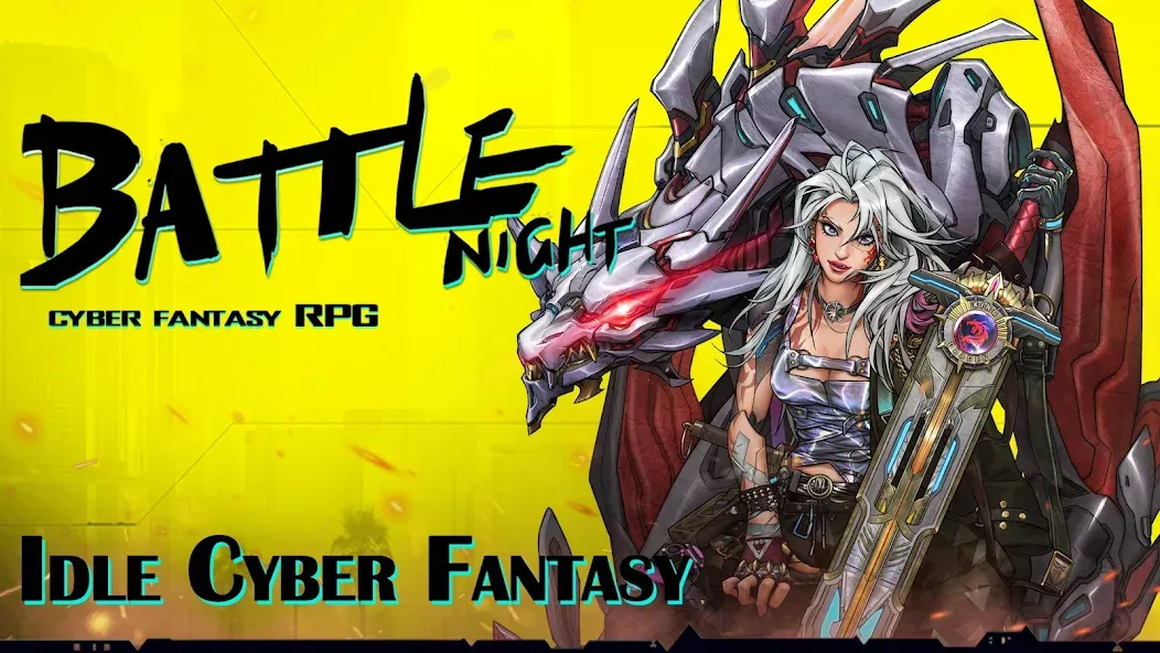 Battle Night: Cyberpunk RPG [MOD: безлимитные ресурсы и усиленные герои] Screenshot 1